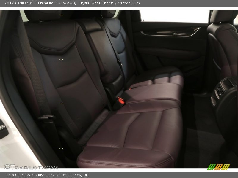 Crystal White Tricoat / Carbon Plum 2017 Cadillac XT5 Premium Luxury AWD
