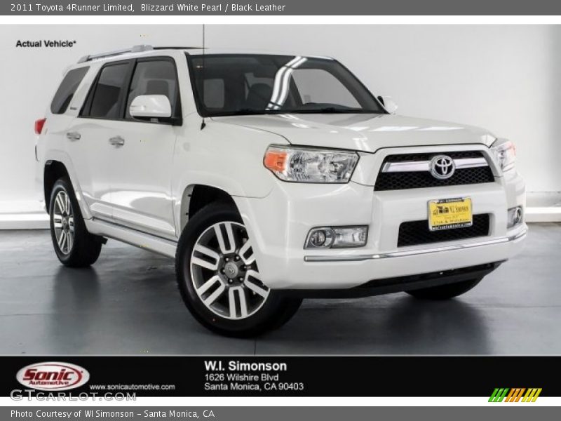 Blizzard White Pearl / Black Leather 2011 Toyota 4Runner Limited