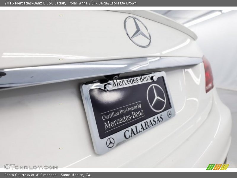 Polar White / Silk Beige/Espresso Brown 2016 Mercedes-Benz E 350 Sedan