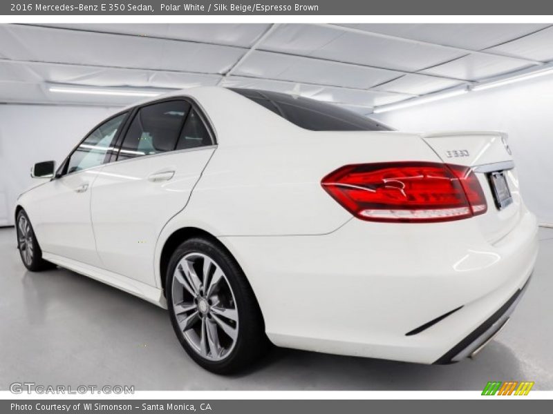 Polar White / Silk Beige/Espresso Brown 2016 Mercedes-Benz E 350 Sedan