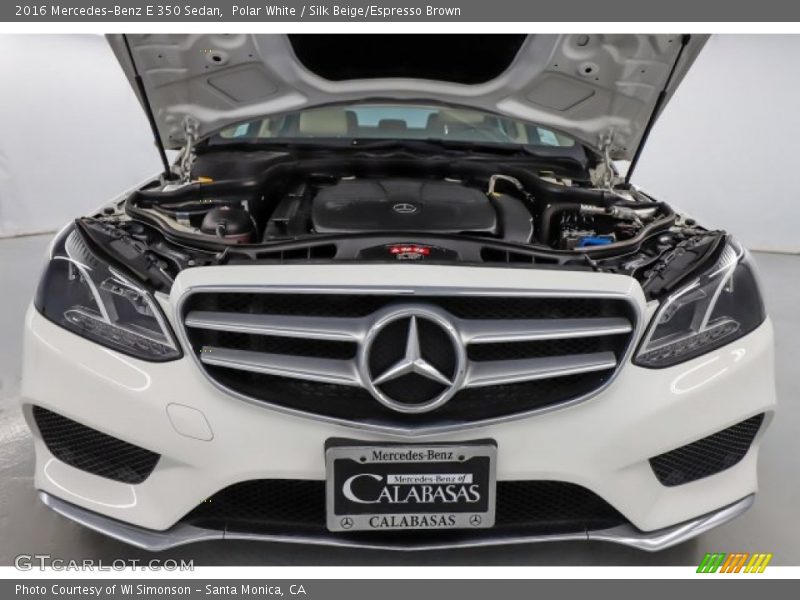 Polar White / Silk Beige/Espresso Brown 2016 Mercedes-Benz E 350 Sedan