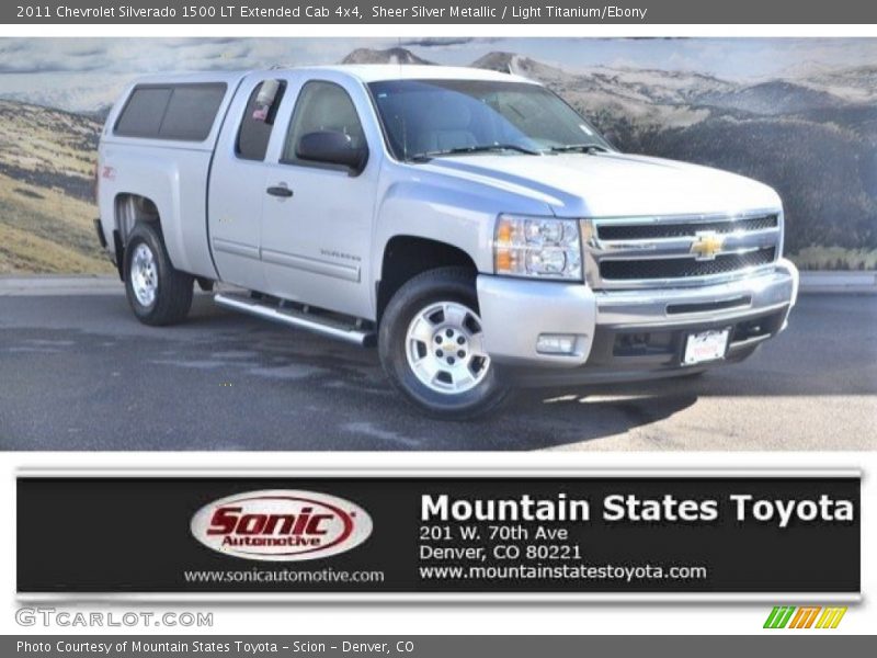 Sheer Silver Metallic / Light Titanium/Ebony 2011 Chevrolet Silverado 1500 LT Extended Cab 4x4