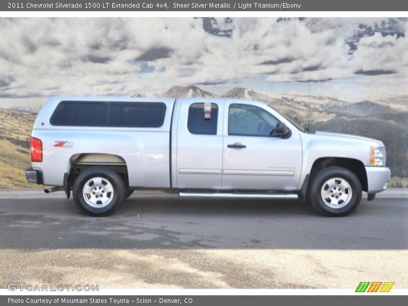Sheer Silver Metallic / Light Titanium/Ebony 2011 Chevrolet Silverado 1500 LT Extended Cab 4x4
