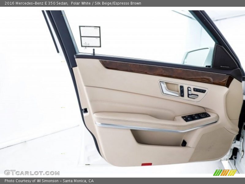 Polar White / Silk Beige/Espresso Brown 2016 Mercedes-Benz E 350 Sedan
