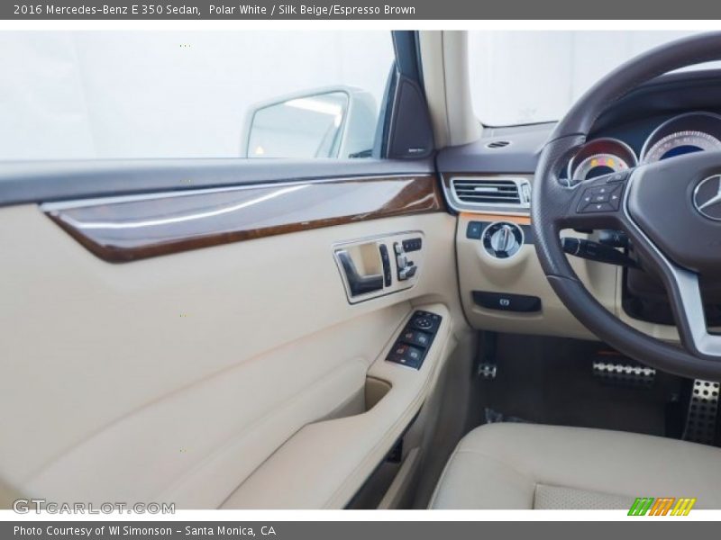 Polar White / Silk Beige/Espresso Brown 2016 Mercedes-Benz E 350 Sedan