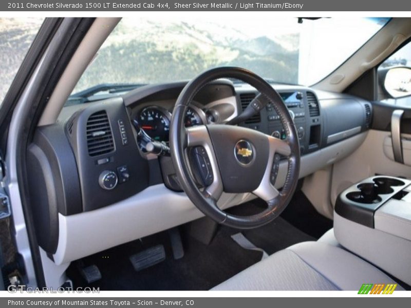 Sheer Silver Metallic / Light Titanium/Ebony 2011 Chevrolet Silverado 1500 LT Extended Cab 4x4