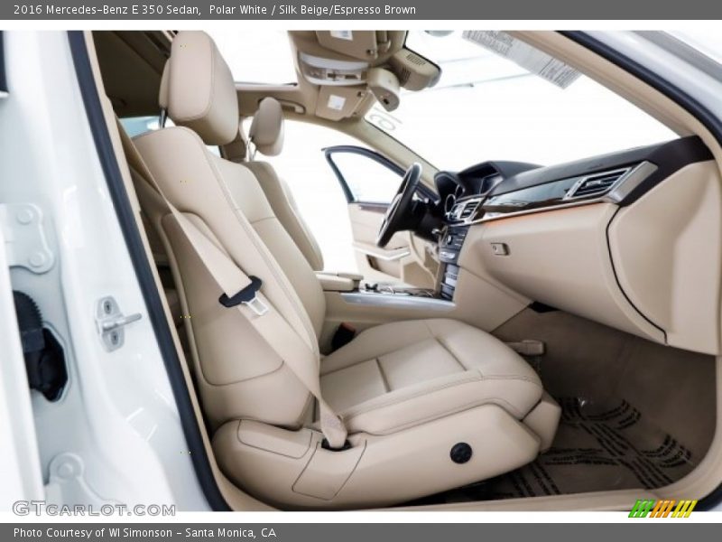 Polar White / Silk Beige/Espresso Brown 2016 Mercedes-Benz E 350 Sedan