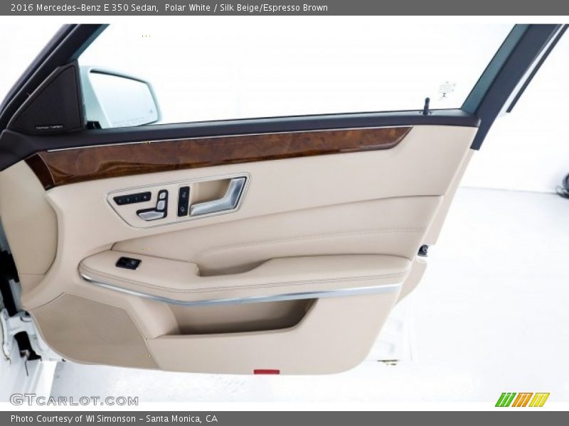 Polar White / Silk Beige/Espresso Brown 2016 Mercedes-Benz E 350 Sedan