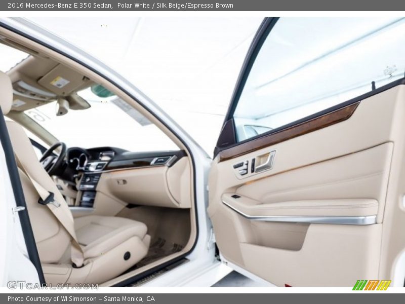 Polar White / Silk Beige/Espresso Brown 2016 Mercedes-Benz E 350 Sedan