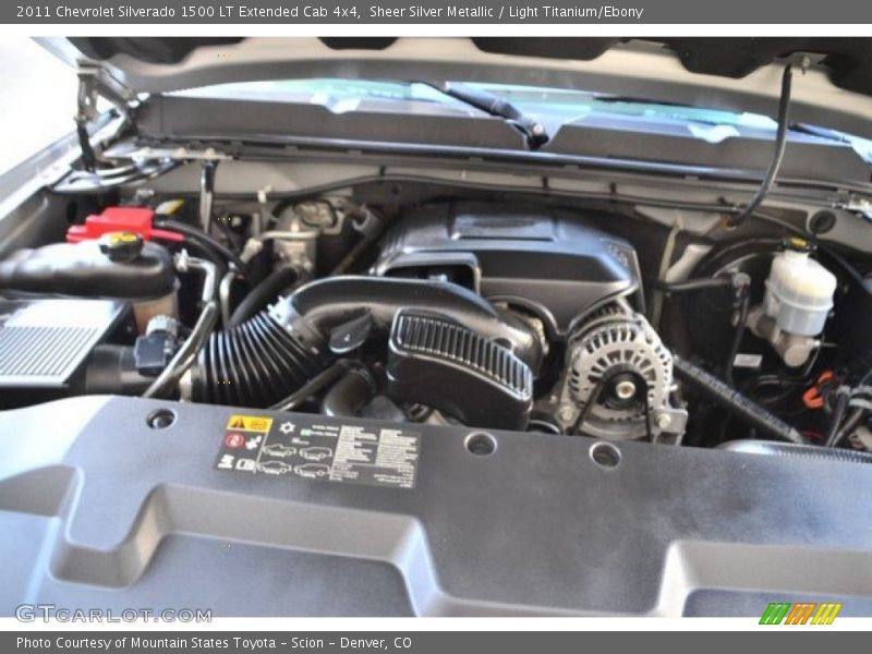 Sheer Silver Metallic / Light Titanium/Ebony 2011 Chevrolet Silverado 1500 LT Extended Cab 4x4