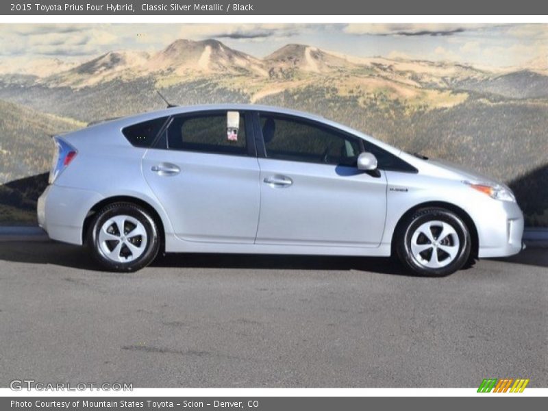 Classic Silver Metallic / Black 2015 Toyota Prius Four Hybrid
