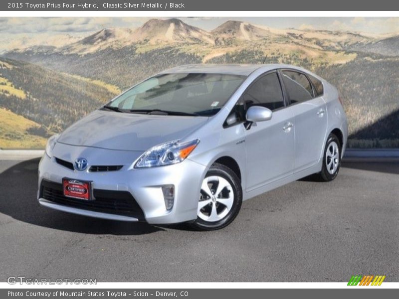 Classic Silver Metallic / Black 2015 Toyota Prius Four Hybrid