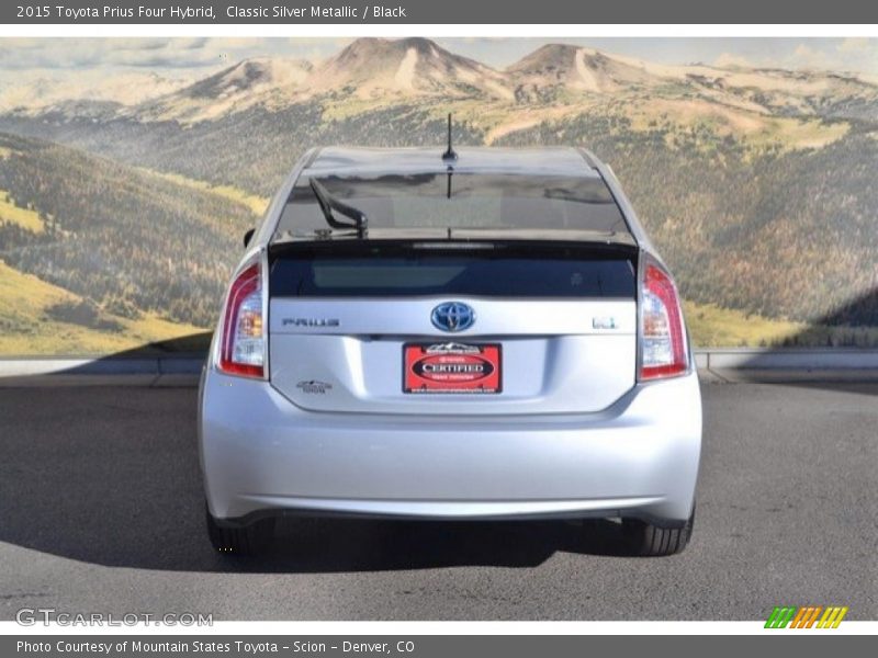 Classic Silver Metallic / Black 2015 Toyota Prius Four Hybrid