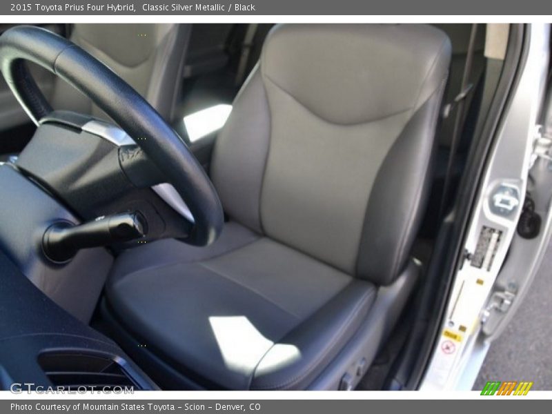 Classic Silver Metallic / Black 2015 Toyota Prius Four Hybrid