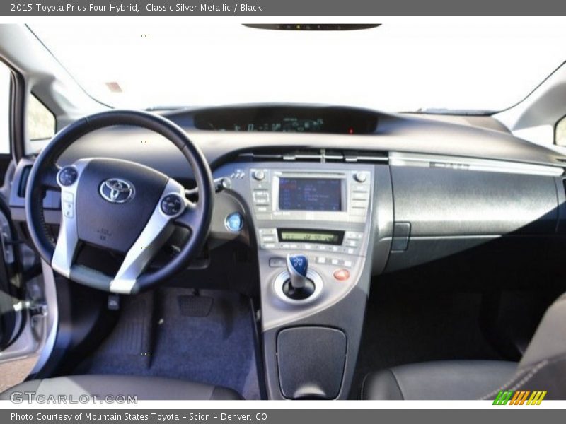 Classic Silver Metallic / Black 2015 Toyota Prius Four Hybrid