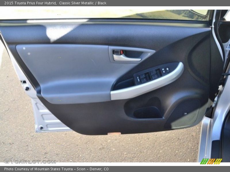 Classic Silver Metallic / Black 2015 Toyota Prius Four Hybrid