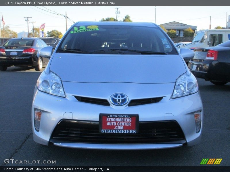 Classic Silver Metallic / Misty Gray 2015 Toyota Prius Two Hybrid