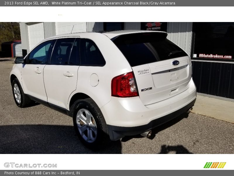 White Platinum Tri-Coat / SEL Appearance Charcoal Black/Gray Alcantara 2013 Ford Edge SEL AWD