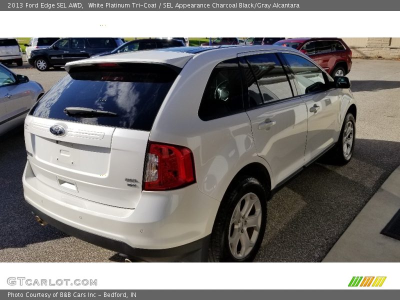 White Platinum Tri-Coat / SEL Appearance Charcoal Black/Gray Alcantara 2013 Ford Edge SEL AWD