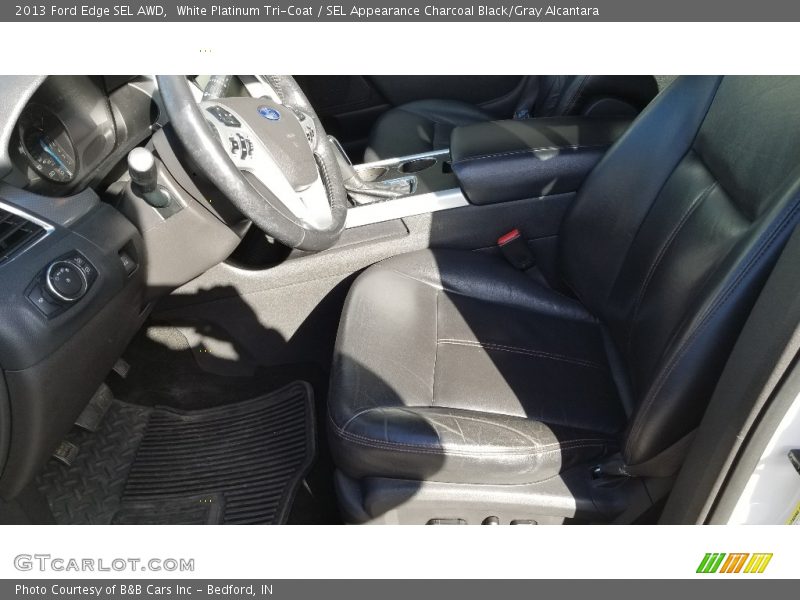 White Platinum Tri-Coat / SEL Appearance Charcoal Black/Gray Alcantara 2013 Ford Edge SEL AWD