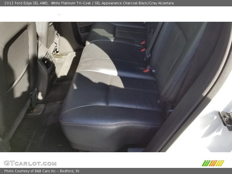 White Platinum Tri-Coat / SEL Appearance Charcoal Black/Gray Alcantara 2013 Ford Edge SEL AWD