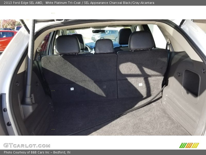 White Platinum Tri-Coat / SEL Appearance Charcoal Black/Gray Alcantara 2013 Ford Edge SEL AWD