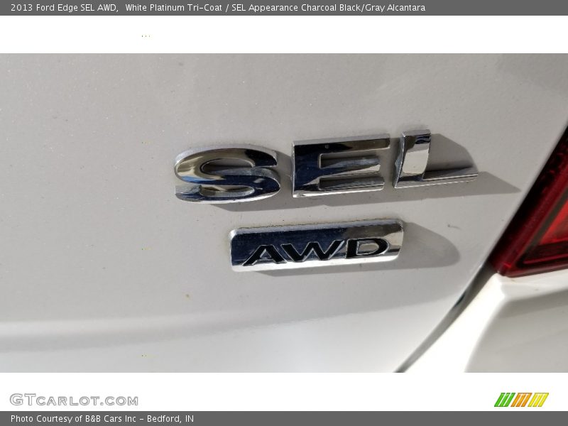 White Platinum Tri-Coat / SEL Appearance Charcoal Black/Gray Alcantara 2013 Ford Edge SEL AWD