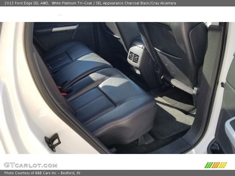 White Platinum Tri-Coat / SEL Appearance Charcoal Black/Gray Alcantara 2013 Ford Edge SEL AWD
