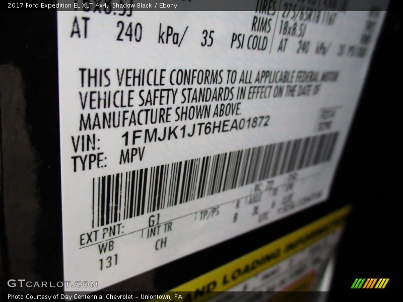Shadow Black / Ebony 2017 Ford Expedition EL XLT 4x4