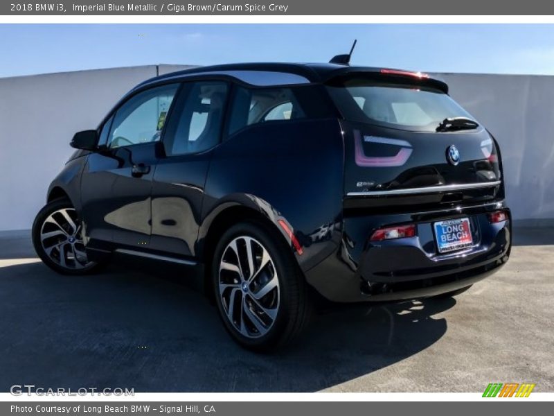 Imperial Blue Metallic / Giga Brown/Carum Spice Grey 2018 BMW i3