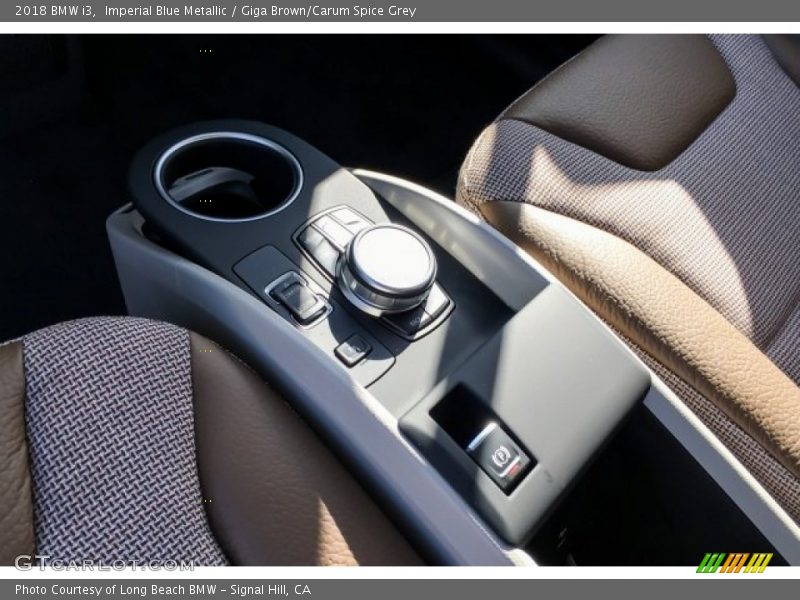 Imperial Blue Metallic / Giga Brown/Carum Spice Grey 2018 BMW i3