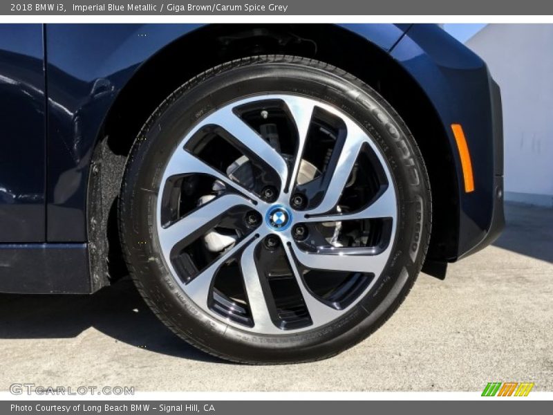 Imperial Blue Metallic / Giga Brown/Carum Spice Grey 2018 BMW i3