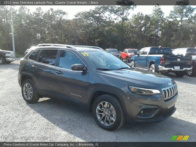 Granite Crystal Metallic / Black 2019 Jeep Cherokee Latitude Plus