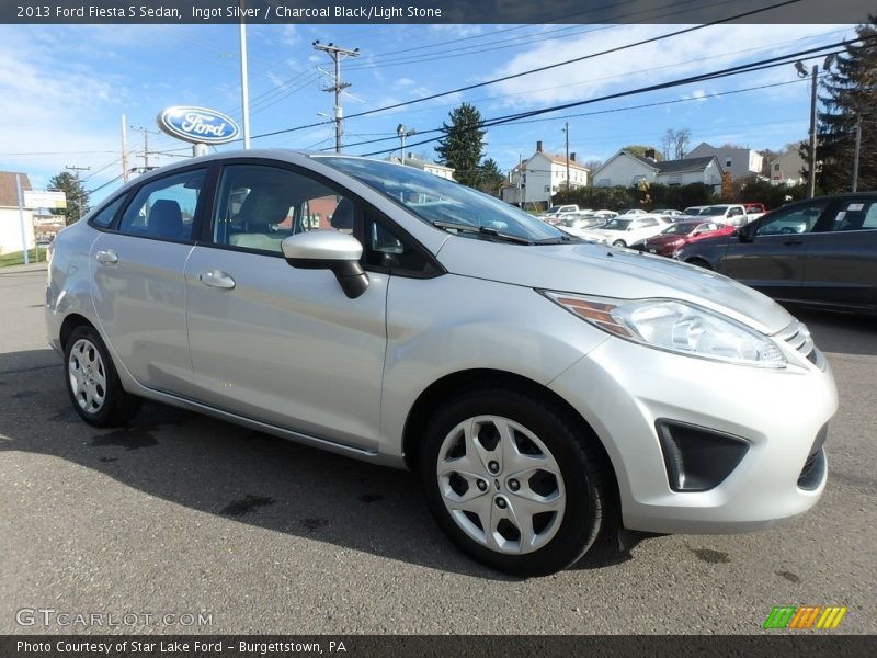 Ingot Silver / Charcoal Black/Light Stone 2013 Ford Fiesta S Sedan