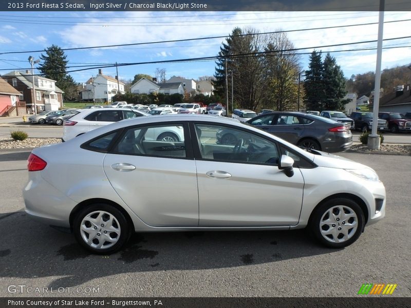 Ingot Silver / Charcoal Black/Light Stone 2013 Ford Fiesta S Sedan