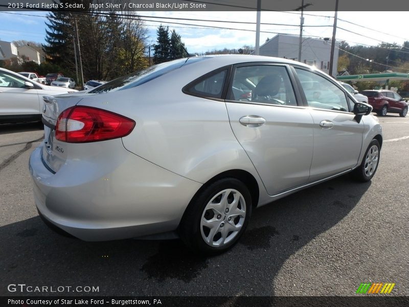 Ingot Silver / Charcoal Black/Light Stone 2013 Ford Fiesta S Sedan