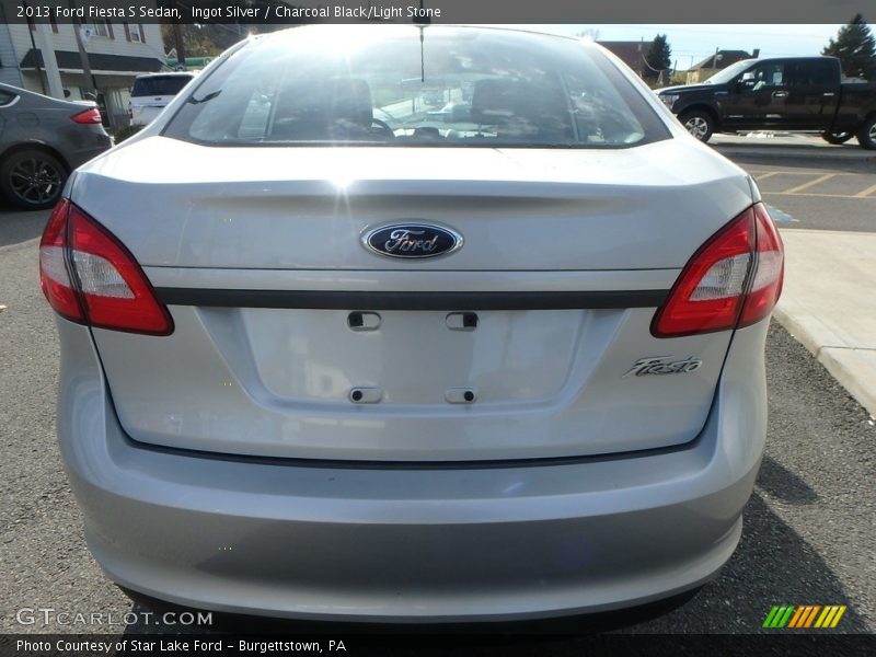 Ingot Silver / Charcoal Black/Light Stone 2013 Ford Fiesta S Sedan