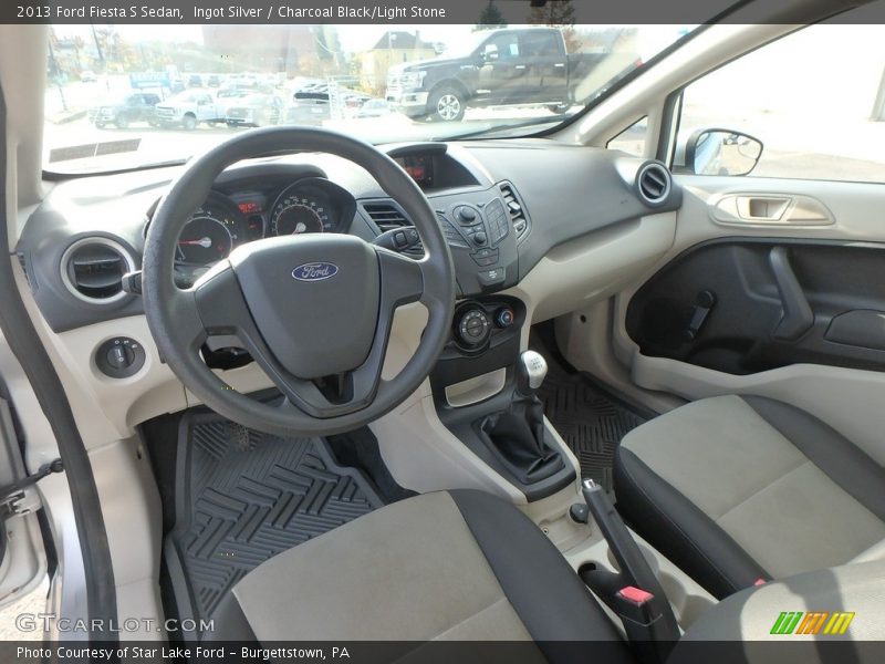 Ingot Silver / Charcoal Black/Light Stone 2013 Ford Fiesta S Sedan