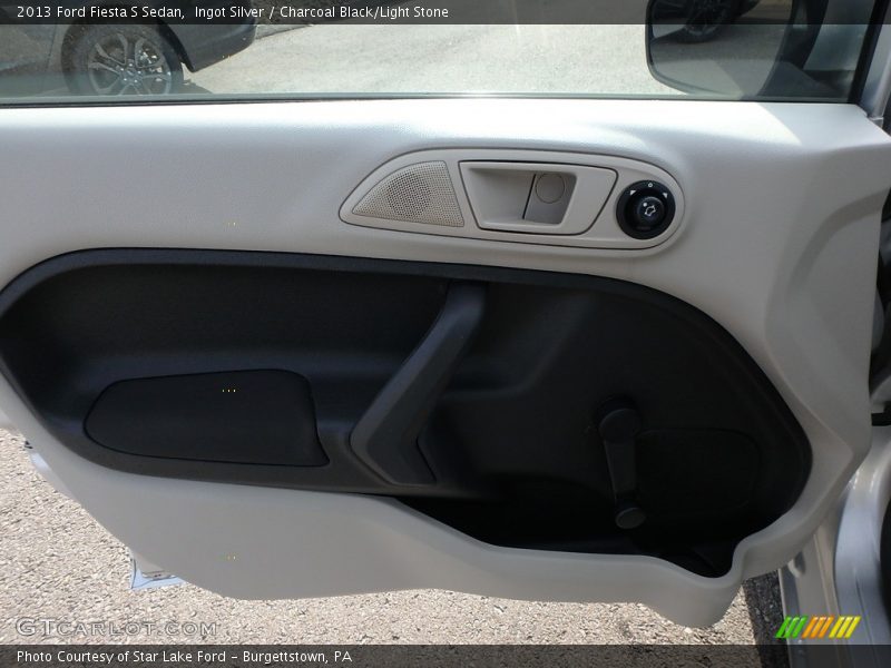 Ingot Silver / Charcoal Black/Light Stone 2013 Ford Fiesta S Sedan