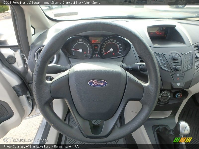 Ingot Silver / Charcoal Black/Light Stone 2013 Ford Fiesta S Sedan