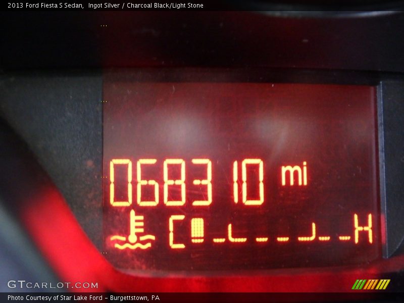 Ingot Silver / Charcoal Black/Light Stone 2013 Ford Fiesta S Sedan