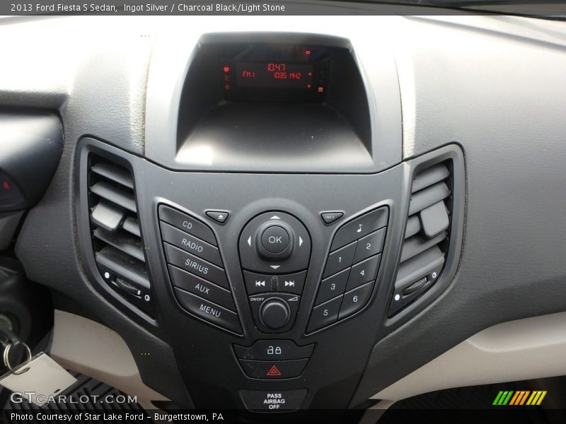 Ingot Silver / Charcoal Black/Light Stone 2013 Ford Fiesta S Sedan