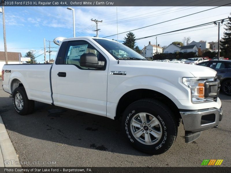 Oxford White / Earth Gray 2018 Ford F150 XL Regular Cab 4x4