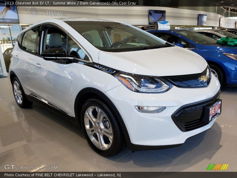 Summit White / Dark Galvanized/­Sky Cool Gray 2019 Chevrolet Bolt EV LT