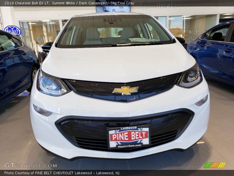 Summit White / Dark Galvanized/­Sky Cool Gray 2019 Chevrolet Bolt EV LT