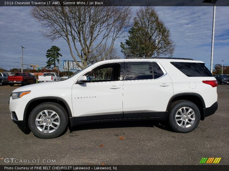 Summit White / Jet Black 2019 Chevrolet Traverse LT AWD