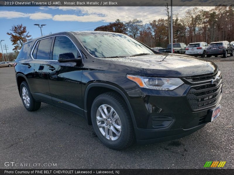 Mosaic Black Metallic / Jet Black 2019 Chevrolet Traverse LS AWD