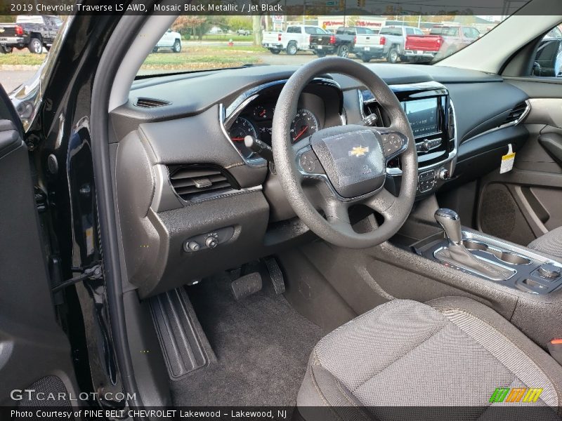 Mosaic Black Metallic / Jet Black 2019 Chevrolet Traverse LS AWD