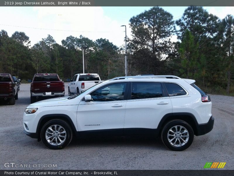 Bright White / Black 2019 Jeep Cherokee Latitude