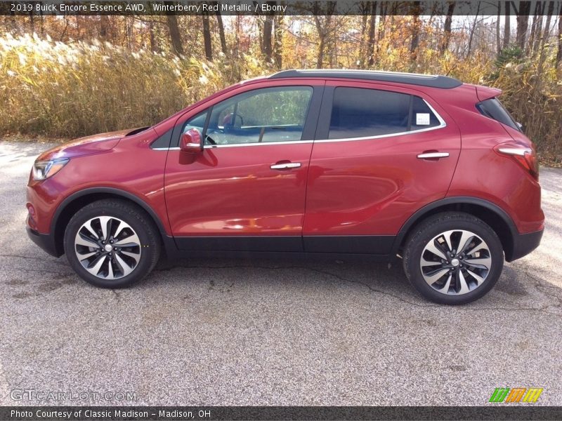 Winterberry Red Metallic / Ebony 2019 Buick Encore Essence AWD